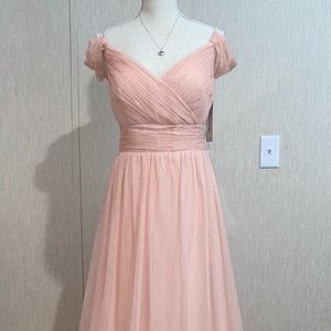 Off the Shoulder Bridesmaid Gown